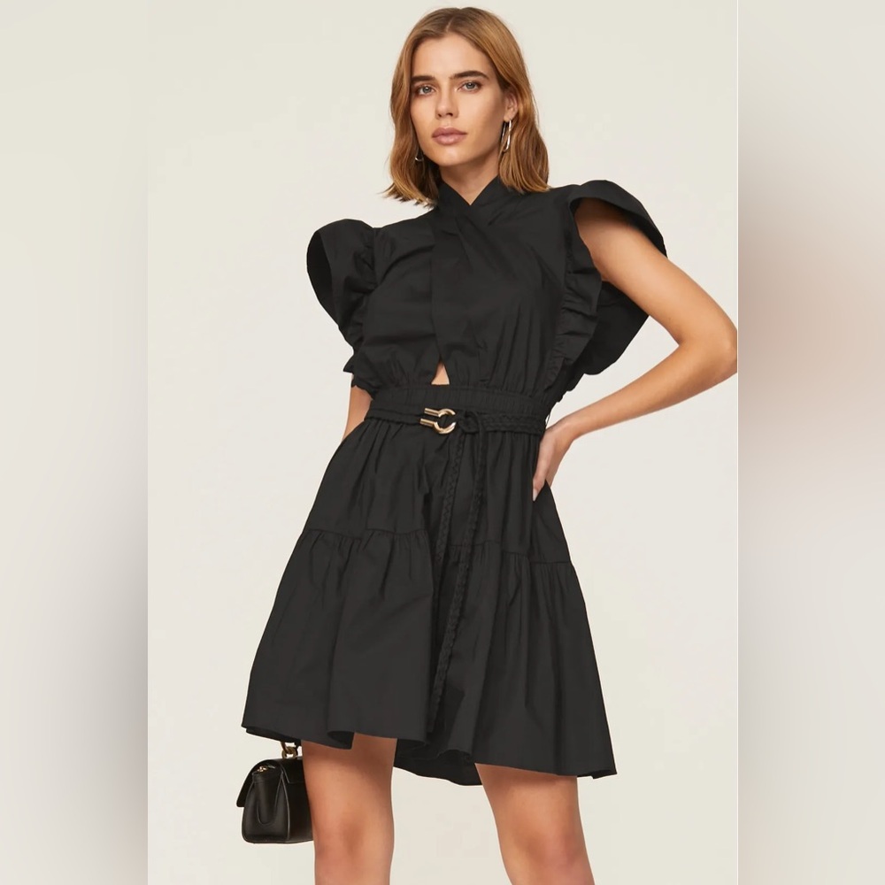 Derek Lam Dress Ruffle Mini Wrap Dress Size 2